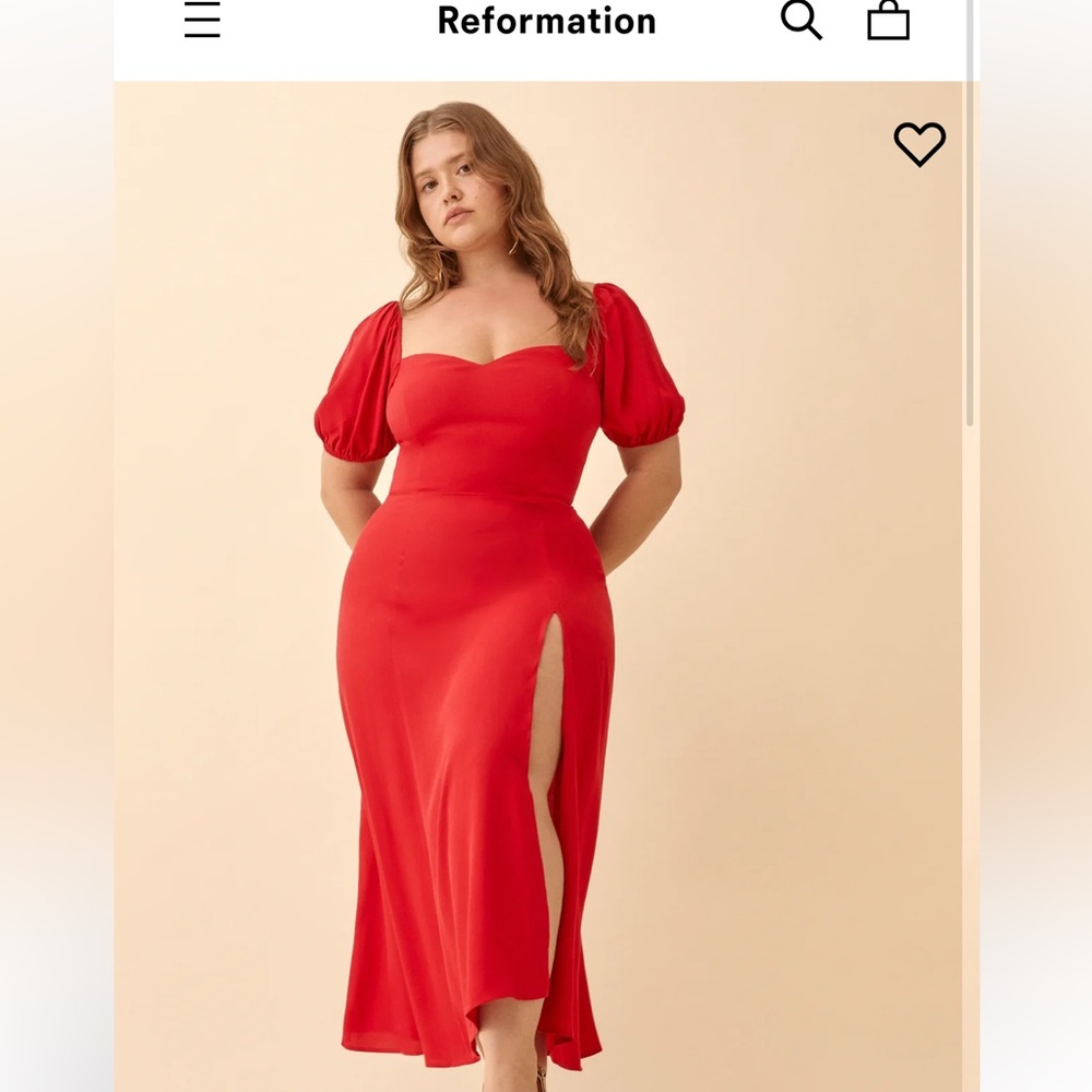 Reformation Mylah dress size 4 in Cherry